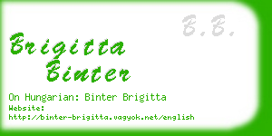 brigitta binter business card
